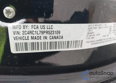 2023 Chrysler Pacifica Hybrid Touring L z USA, uszkodzony, nr VIN 2C4RC1L79PR523109